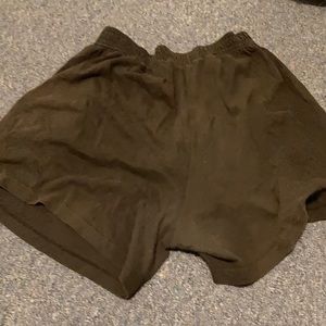 Faded black shorts, size large